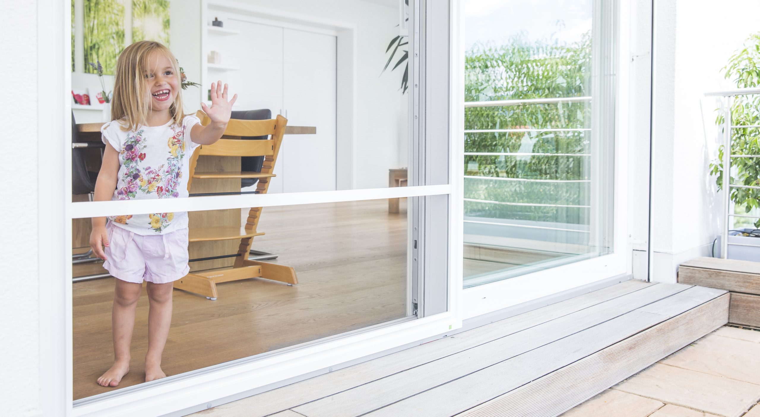 Modern home featuring Transpatec insect screen technology